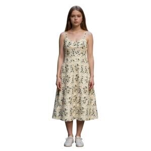 GB Social Sleeveless Floral Embroidered Midi Dress